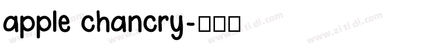 apple chancry字体转换